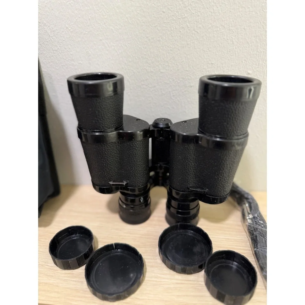 3Com 7X35 Binoculars Luminous Field Optics with Carrying Case and Lens Caps